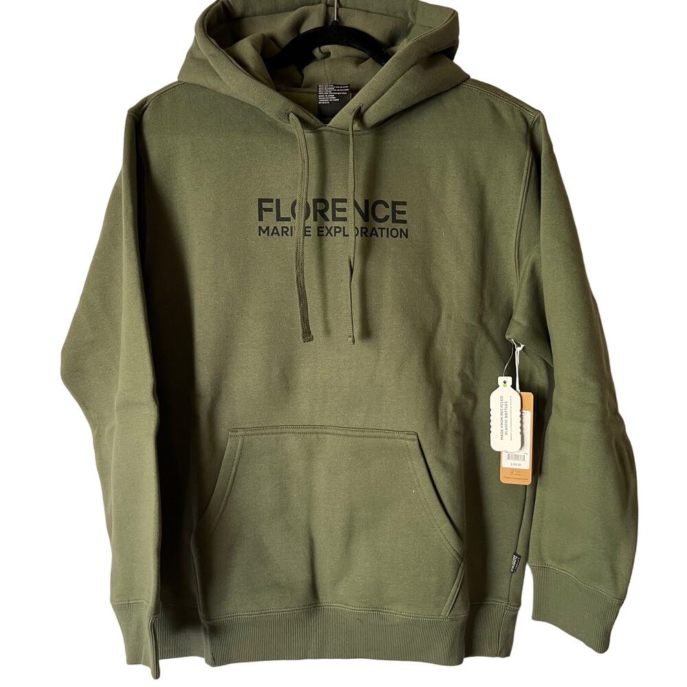 FLORENCE MARINE X MARINE Exploration Hoodie Men's Olive Green Sz XL NWT